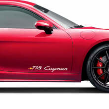 Adesivo Fasce Laterali Con Scritta Cayman Per Porsche 718 Cayman 2