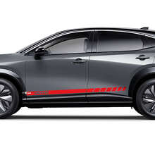 Kit Adesivi Strisce Accento Logo Sides Racing 3 per Nissan ARIYA 3