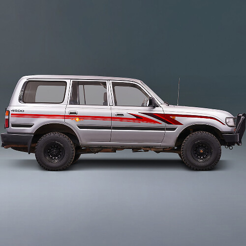 Adesivi grafici laterali retrò per Toyota Land Cruiser LC80 Serie del 1995
