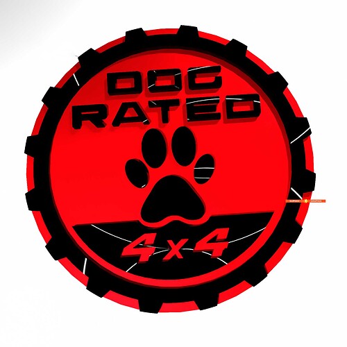 Edizione con badge del parafango valutata per zampa di cane - Emblema portellone - Badge 3D
