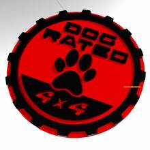 Edizione con badge del parafango valutata per zampa di cane - Emblema portellone - Badge 3D
 2