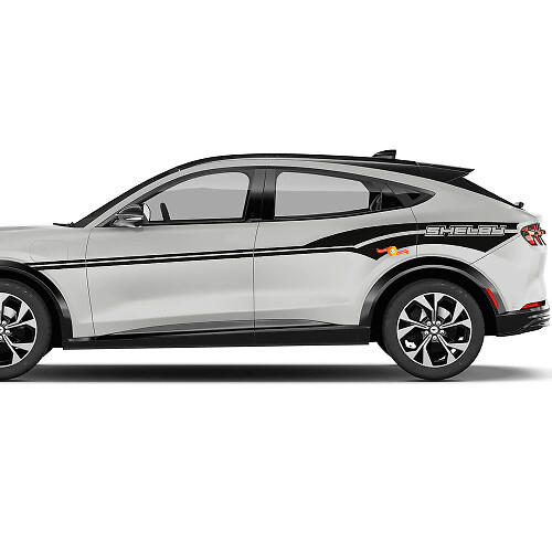 Accoppiare le strisce decorative MACH E per portiere laterali in vinile adesivo per Ford Mustang MACH-E
 1