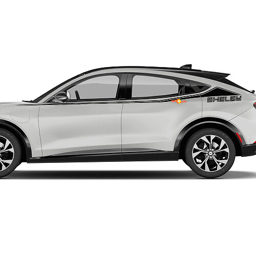 Accoppiare strisce decorative Shelby per portiere laterali adesivi in vinile per Ford Mustang MACH-E
