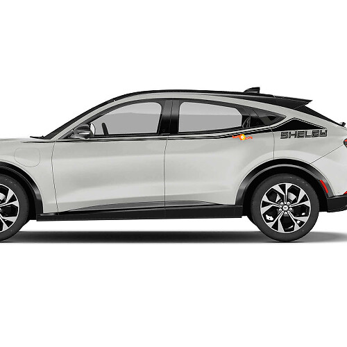 Accoppiare strisce decorative Shelby per portiere laterali adesivi in vinile per Ford Mustang MACH-E
