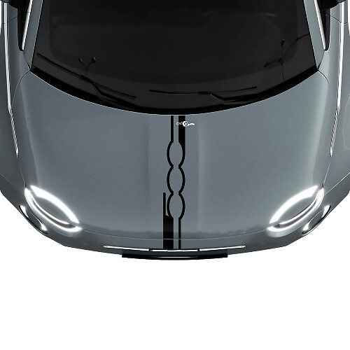 500 Adesivo Grafico per Strisce Cofano per Fiat 500
