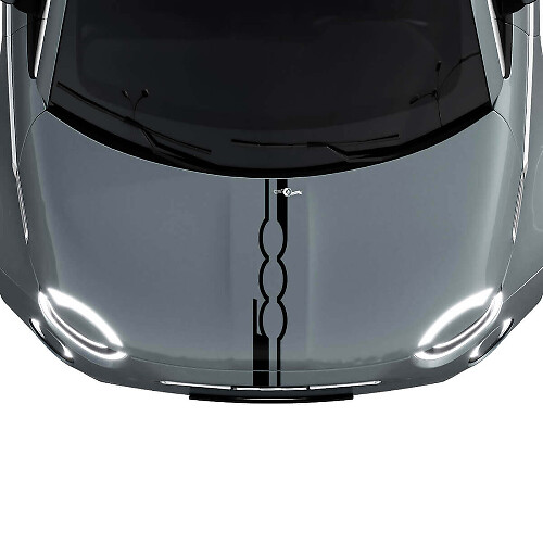 500 Adesivo Grafico per Strisce Cofano per Fiat 500
