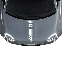 Adesivo Grafico Striscia da Corsa Personalizzata Cofano per Fiat 500 2