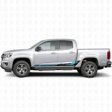 Strisce in vinile Retro Mountain Wave per porte e pannelli sottoporta per Chevrolet Colorado 2ª generazione 2015-2022_2