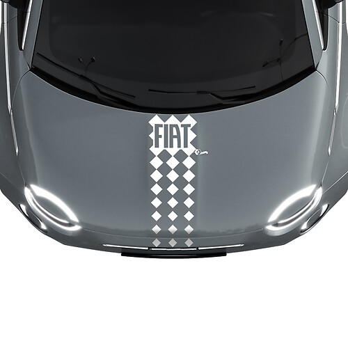 500 Striscia sul cofano Adesivo Racing Grafica per Fiat 500 2
