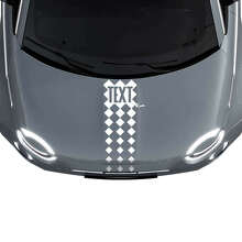 Adesivo grafico striscia cofano personalizzato da corsa 2 per Fiat 500 2