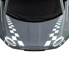 500 Strisce a scacchi per cofano adesivo decalcomania per Fiat 500
 2