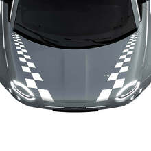 500 Strisce a scacchi per cofano adesivo decalcomania per Fiat 500
 2