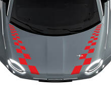 500 Strisce a scacchi per cofano adesivo decalcomania per Fiat 500
 3