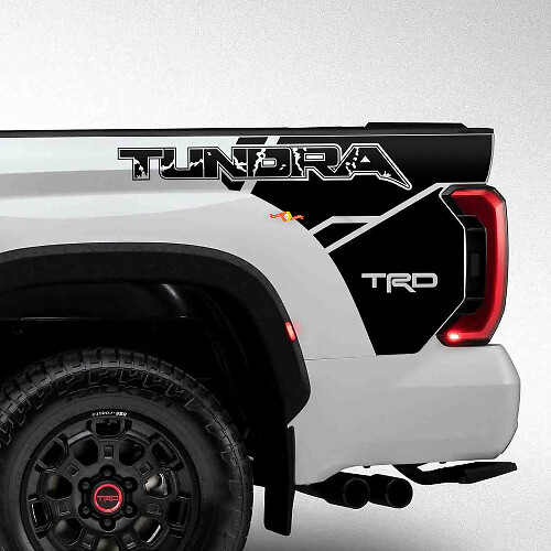 Adesivo in vinile con logo Tundra effetto consumato per fiancata Toyota Tundra