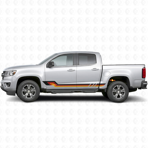 Strisce in Vinile Retro Parallele per Porte e Minigonne per Chevrolet Colorado 2ª Generazione 2015-2022