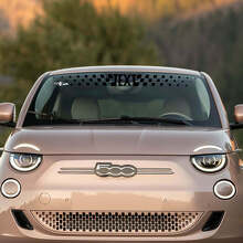 Adesivo in Vinile a Strisce a Scacchi per Parabrezza Fiat 500_2