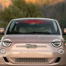 Adesivo in Vinile a Strisce a Scacchi per Parabrezza Fiat 500_3