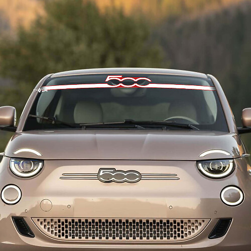 Adesivi grafici per parabrezza anteriore 500 per Fiat 500
