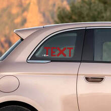 Adesivo personalizzato con bandiera a scacchi per fiancate Fiat 500 2