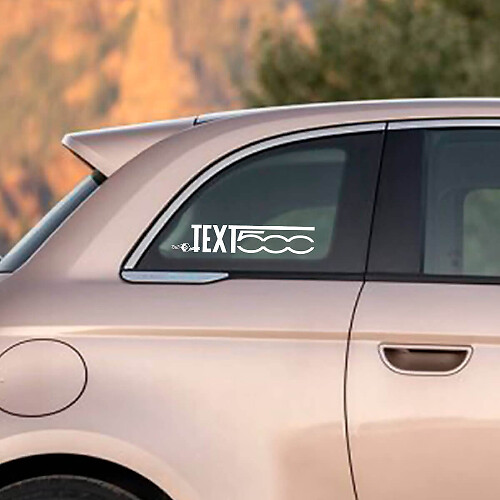 Adesivo grafico per finestrino laterale per Fiat 500
