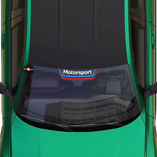 Adesivo Motorsport M Stripes per parabrezza adatto per BMW serie G
