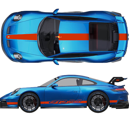 Kit di strisce spoiler per tetto e cofano per Porsche 991 gt3 RS

