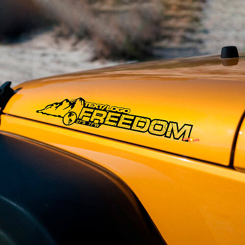Kit di Adesivi Vinilici Personalizzati per Cofano Mountain Style per Jeep Wrangler