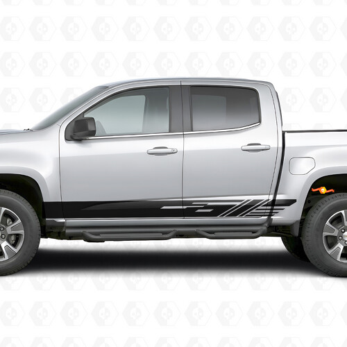 Strisce in vinile a fascia diagonale per porta e parafango per Chevrolet Colorado 2ª generazione 2015-2022_1