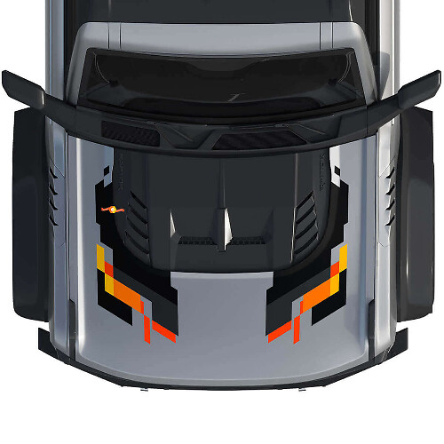 Kit Adesivi Decorativi in Vinile con Motivo Astratto per Cofano per Ford Bronco Raptor