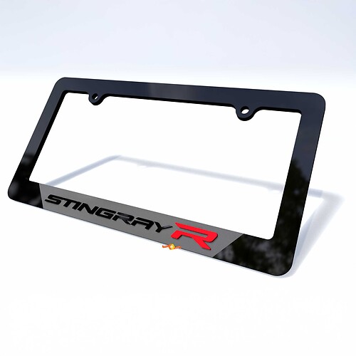 Coperture per targa del veicolo Stingray R Cornici Decorative per Chevrolet Corvette C8

