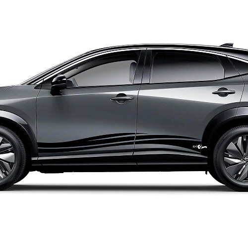 Kit adesivi grafici universali a onde laterali per Nissan ARIYA
