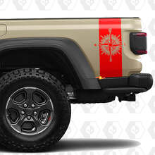 Adesivo a strisce laterali posteriori in vinile per Jeep Gladiator Compass_2