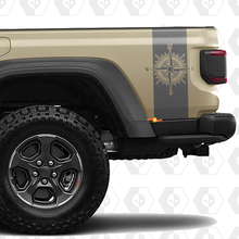 Coppia di kit strisce decorative da corsa 4x4 per fiancate posteriori del letto per Jeep Gladiator
 3