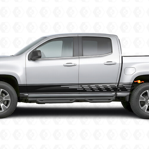 Strisce adesive a fessura sfalsata per portiere e sottoporta per Chevrolet Colorado 2ª generazione 2015-2022