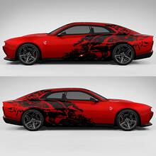 Kit adesivi in vinile Banshee Splash Grunge Stripes per Dodge Charger Daytona Banshee
 3