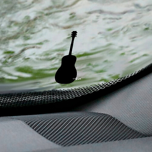 Adesivo angolare per parabrezza Jeep Wrangler con motivo a uovo di Pasqua per chitarra - Grafica personalizzata in vinile 2
