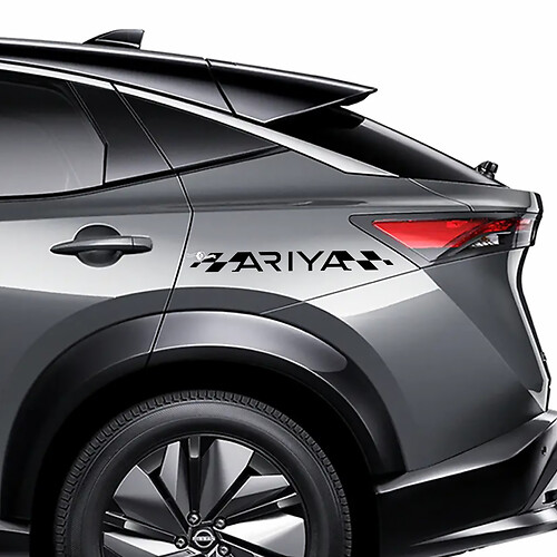 Kit adesivi grafici a strisce a scacchi laterali per Nissan ARIYA
 1