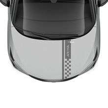 Adesivo grafico a scacchi per corse sul cofano per Nissan ARIYA
 2