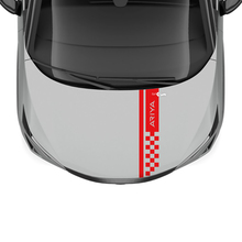Adesivo grafico a scacchi per corse sul cofano per Nissan ARIYA
 3