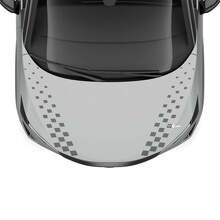 Adesivo grafico a scacchi doppia striscia per cofano per Nissan ARIYA
 2