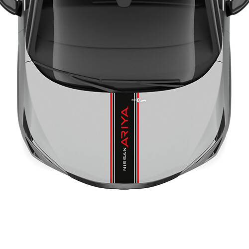Adesivo grafico a strisce doppie per cofano per Nissan ARIYA
