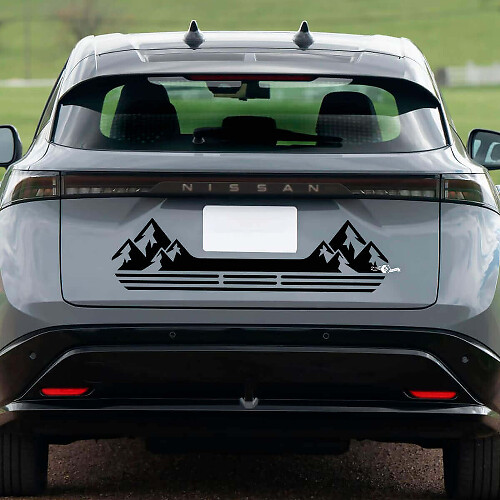 Adesivo grafico da corsa Rear Mountains per Nissan ARIYA
