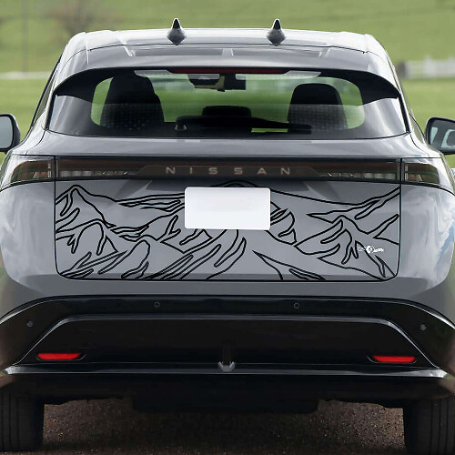 Grafica adesiva per gare sulle montagne posteriori per Nissan ARIYA 2

