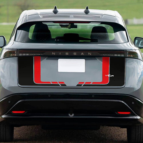 Adesivo grafico posteriore a doppio colore per baule da corsa per Nissan ARIYA
