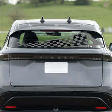 Adesivo grafico a scacchi da corsa per finestrino posteriore per Nissan ARIYA
 2