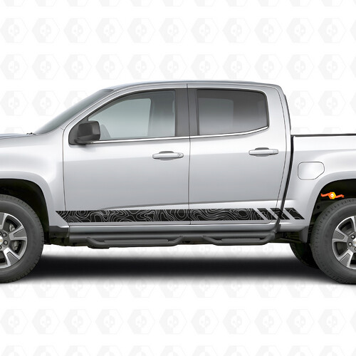 Strisce in Vinile a Fascia Topografica per Porta e Minigonne per Chevrolet Colorado 2ª Generazione 2015-2022