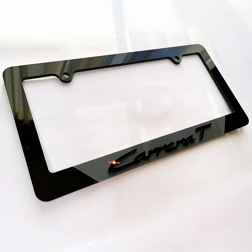 Porsche Carrera T Coperture Targhe Veicolo Cornici Decorative Nere
