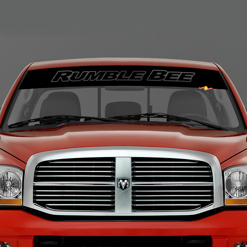 Banner adesivo in vinile Rumble Bee per parabrezza per Dodge RAM

