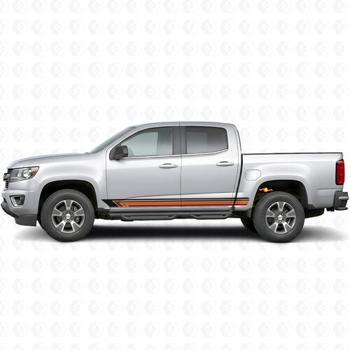 Strisce Viniliche Vintage a Banda per Porta e Pannello Sottoscocca per Chevrolet Colorado 2ª Gen 2015-2022