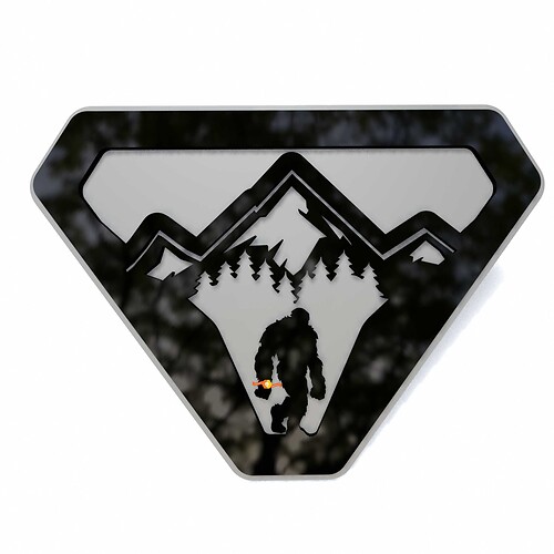 Montagne Sasquatch Bigfoot Yeti Fender Badges Stemma portellone Emblema Badge 3D
